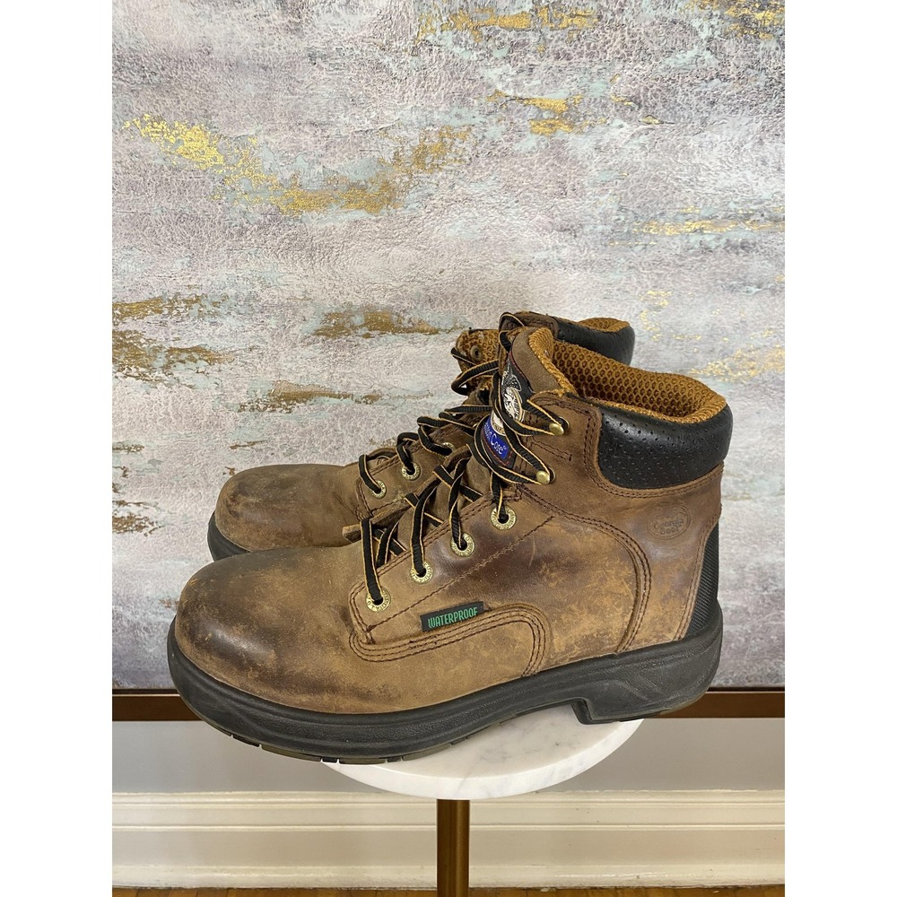 Georgia Boot Boots Mens Size 8.5W Brown Leather Waterproof Work Comp Toe G6644